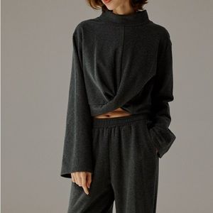 Nap loungewear 2 piece sweat suit crop top